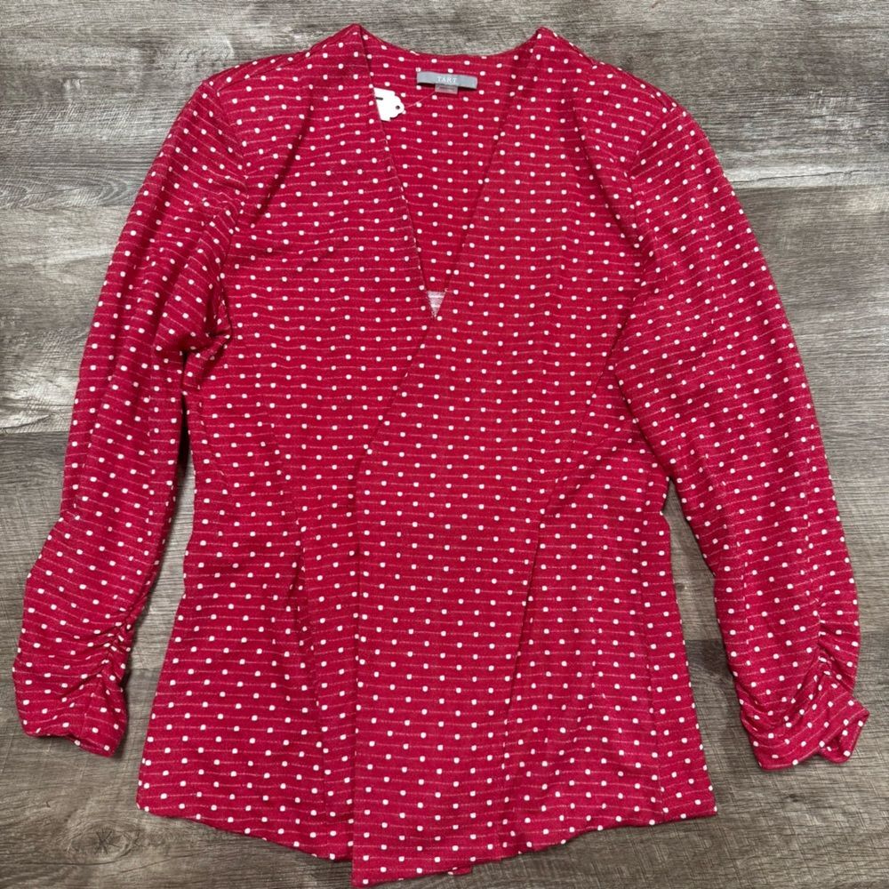 Tart Open Front Polka Dot Blazer Size Large